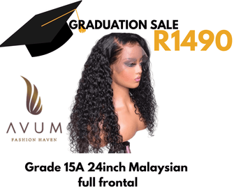 24inch full frontal Malaysian curls - Avum Fashion Haven