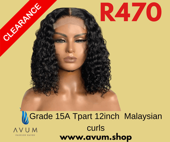 12inch Tpart Malaysian curls - Avum Fashion Haven
