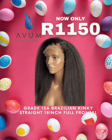 18inch full frontal kinky straight - Avum Fashion Haven