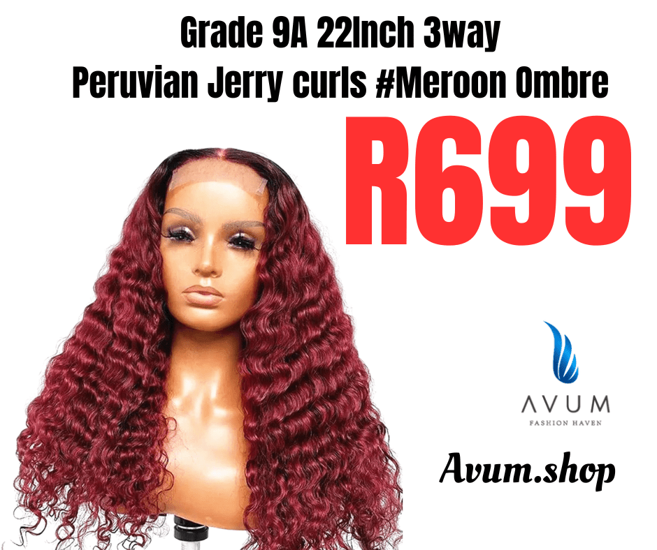 22inch Jerry curls meroon - Avum Fashion Haven