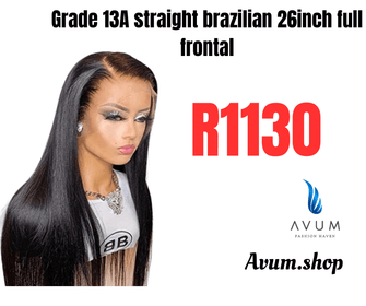 26inch straight Brazilian full frontal - Avum Fashion Haven