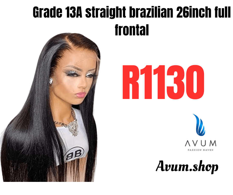 26inch straight Brazilian full frontal - Avum Fashion Haven
