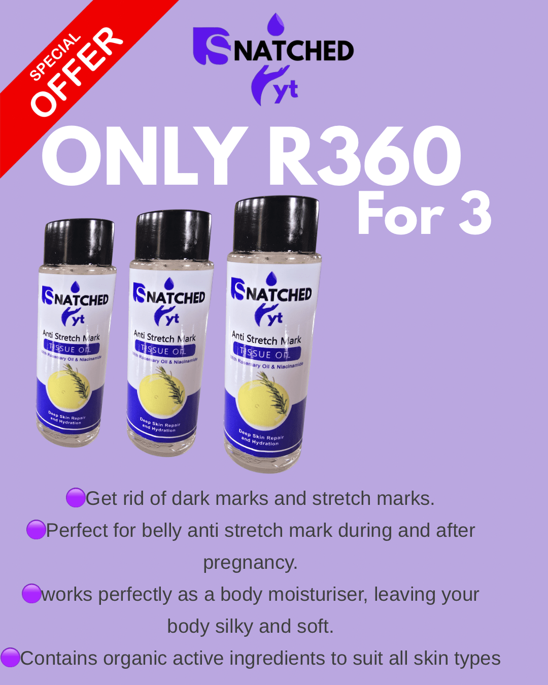 3 x tissue oil special - Avum Fashion Haven