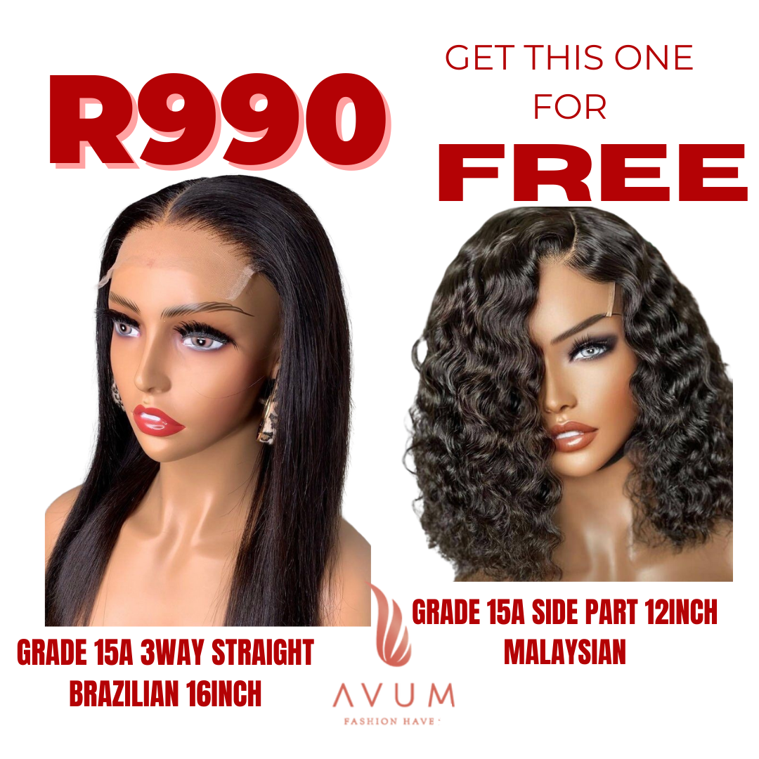 3way straight 16Inch + free 12Inch Malaysian
