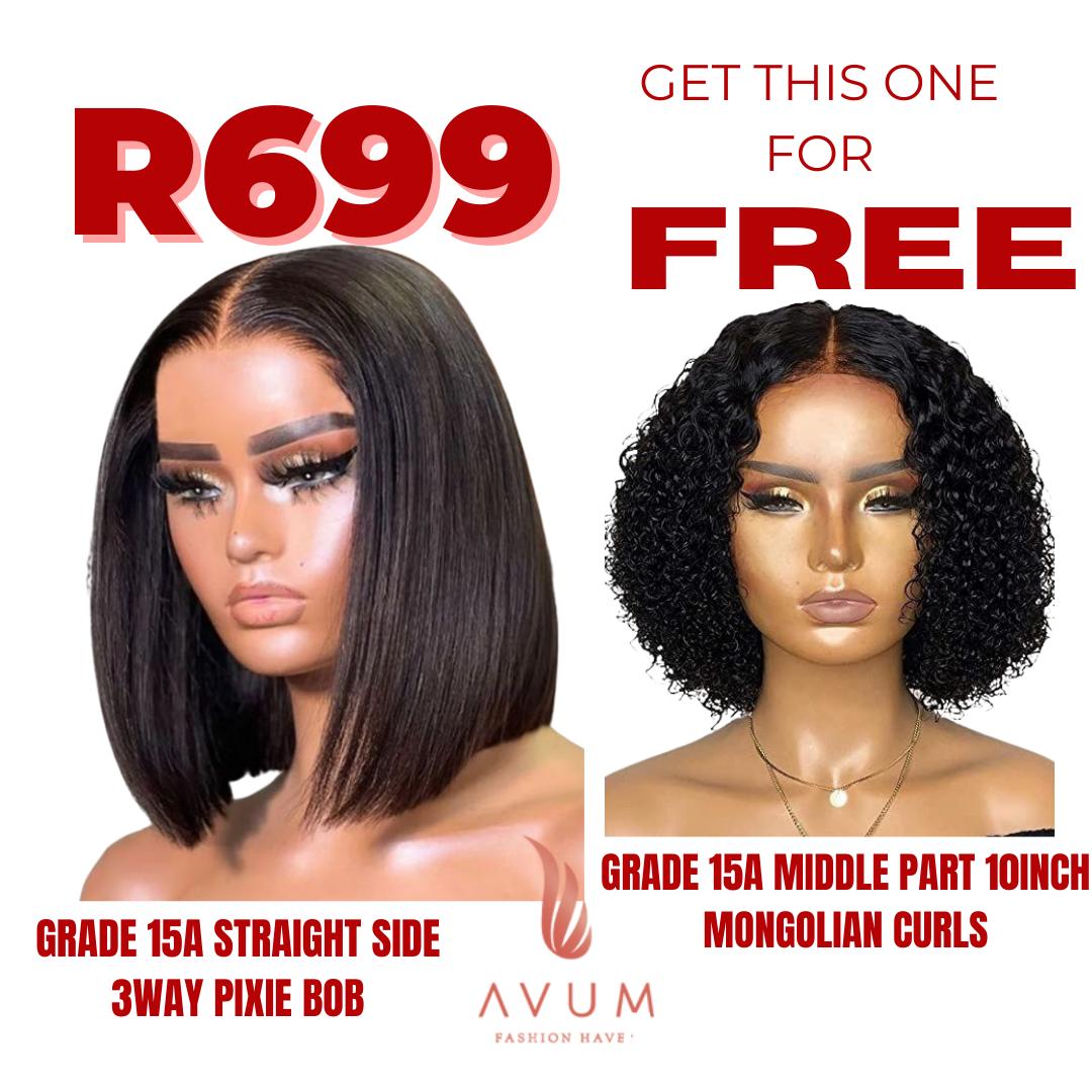 3way pixie bob + free 10inch Mongolian