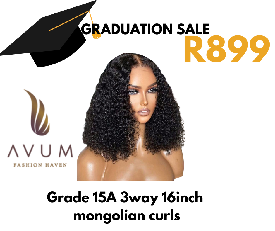 3way 16inch Mongolian curls