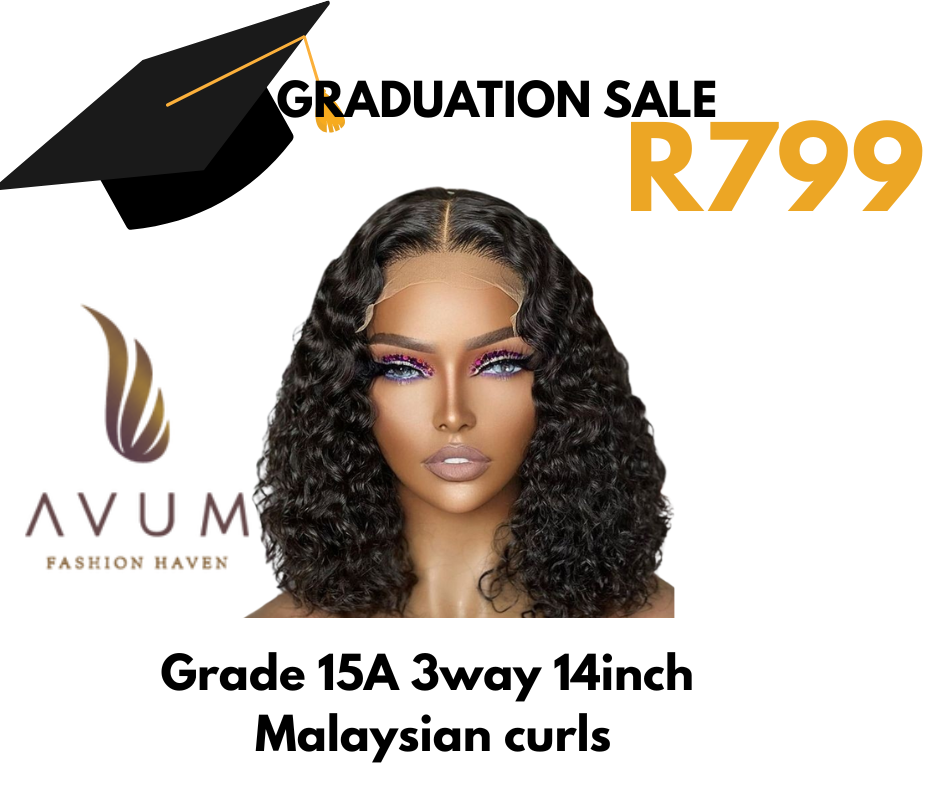3way 14inch Malaysian wig