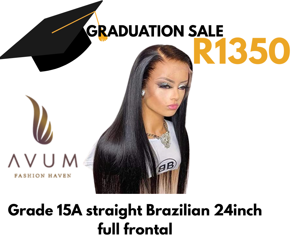 Full frontal straight 24inch wig