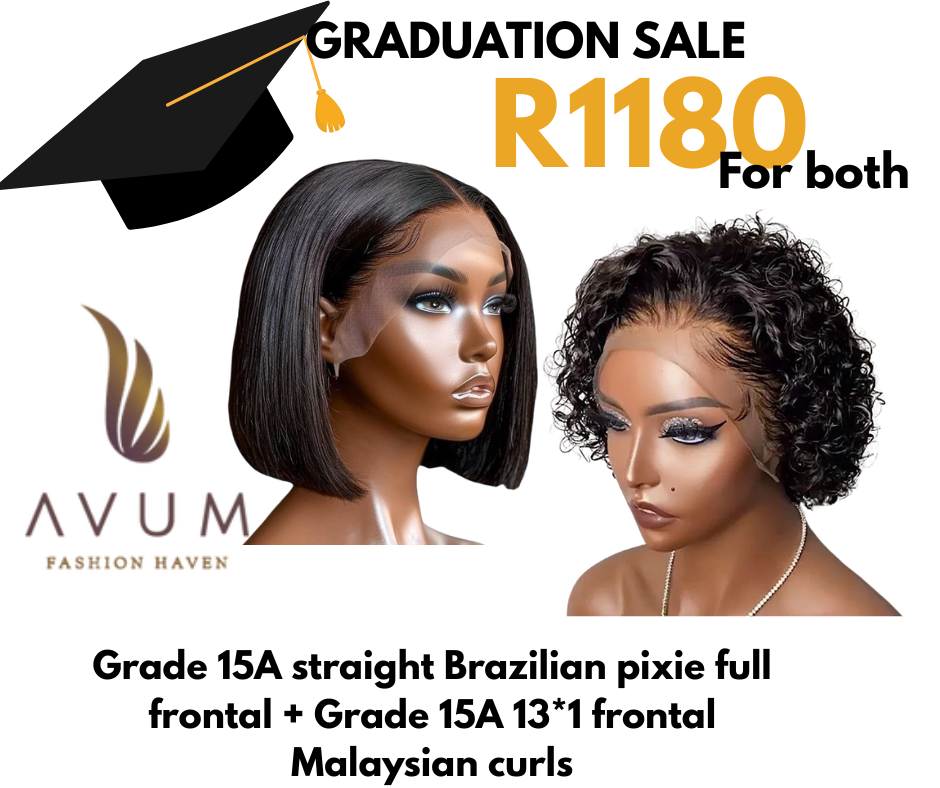 Straight full frontal pixie bob + 13*1 frontal Malaysian pixie