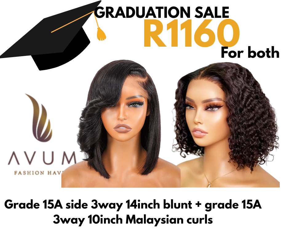 Straight layered 3way 14inch blunt + 3way 10inch Malaysian