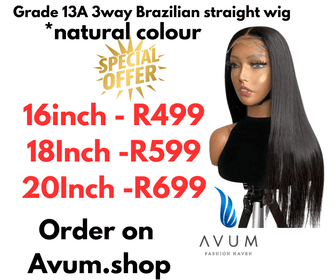 Brazilian 3way straight natural colour - Avum Fashion Haven