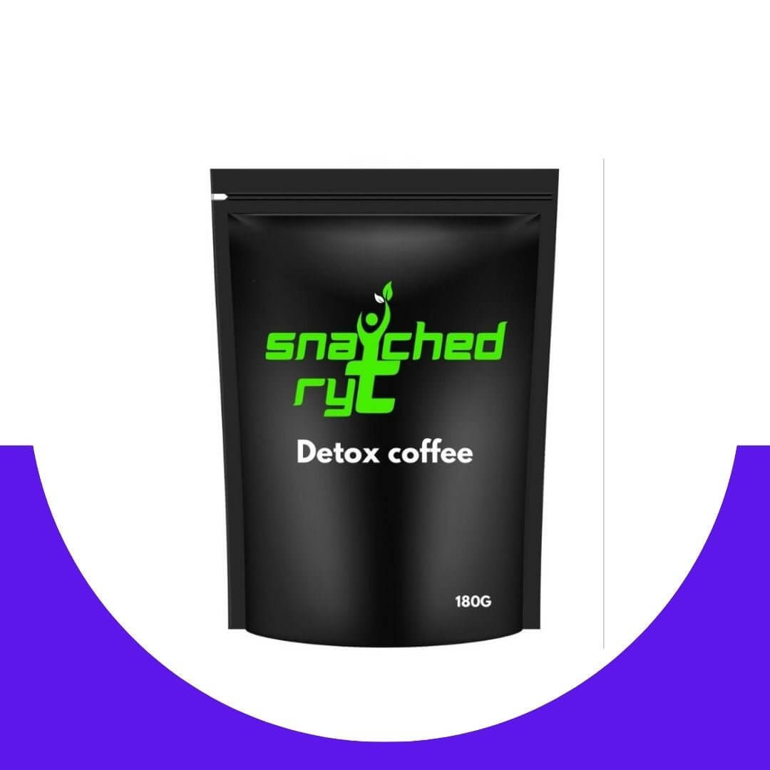 Snatched Detox Coffee package showcasing 180G of energizing and cleansing coffee blend.