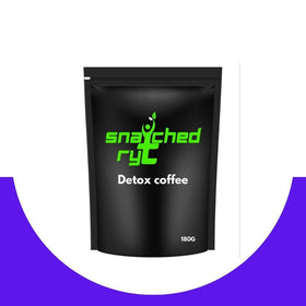 Snatched Detox Coffee package showcasing 180G of energizing and cleansing coffee blend.