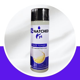 Snatchet Ryt Face Toner bottle with Hyaluronic Acid & Urea for clear, hydrated skin and vibrant glow.