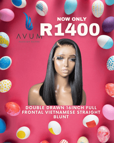 Full frontal Vietnamese straight 16inch blunt - Avum Fashion Haven