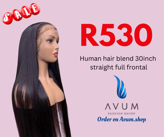 Human hair blend full frontal 30Inch - Avum Fashion Haven