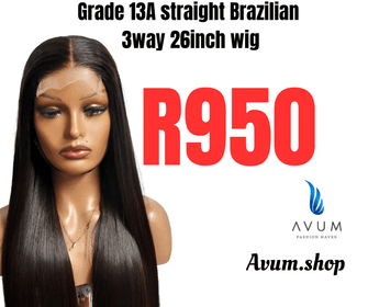 Straight Brazilian 3way 26inch - Avum Fashion Haven